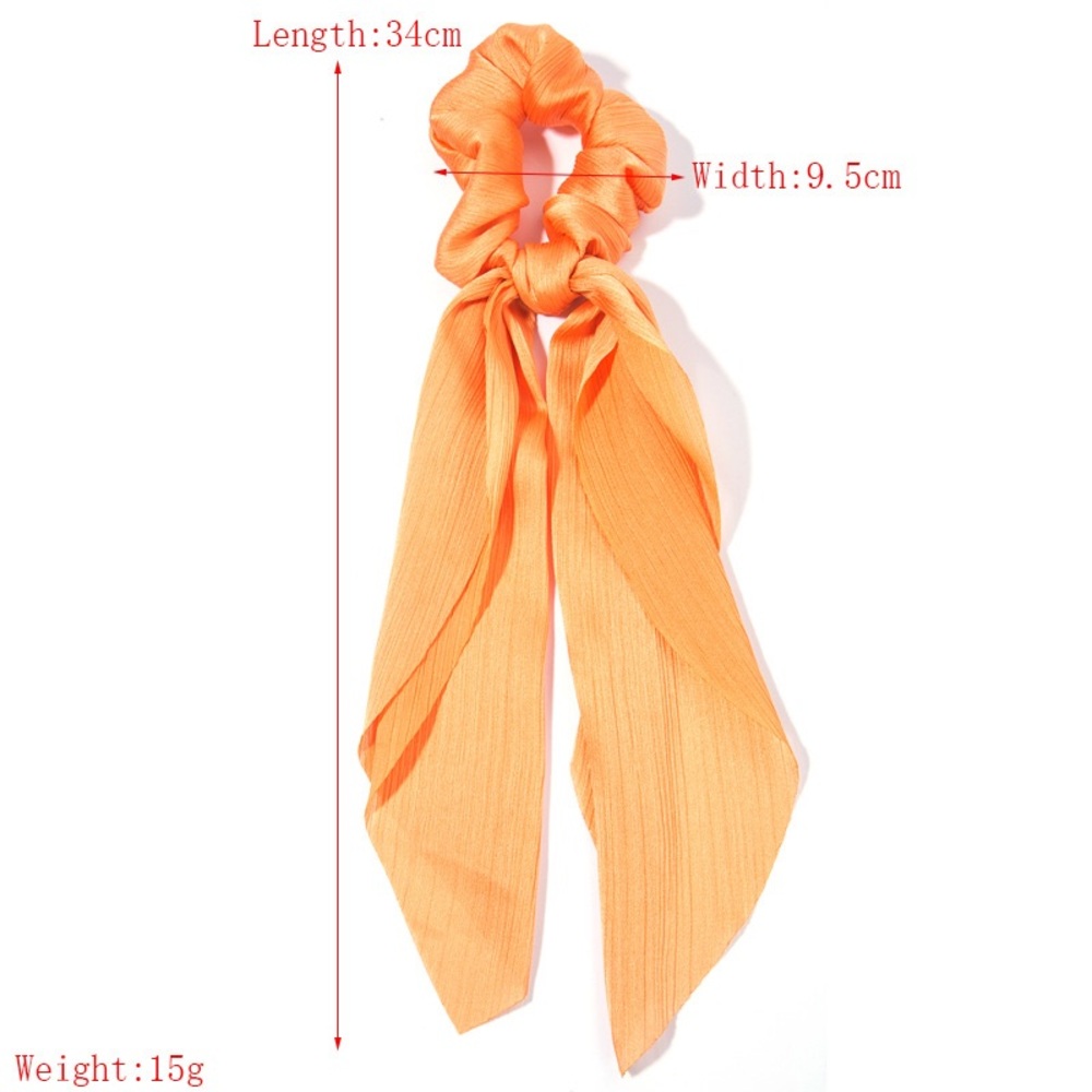Boho Scrunchie Bow Ribbon Hair Scarf Hairbow - Picture 3 of 5